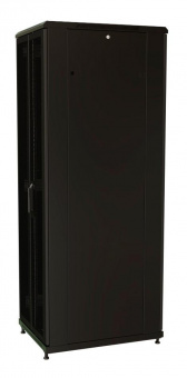 Шкаф серверный WRline (WR-TT-4268-DD-RAL9004) напольный 42U 600x800мм пер.дв.перфор.2ств. задн.дв.перфор.2-хст. 2 бок.пан. 800кг черный 710мм 2055мм IP20 сталь от магазина РЭССИ