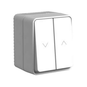 AtlasDesign PROFI IP54 2-клавишный выключатель для жалюзи, 2хсх.4, серый от магазина РЭССИ