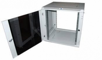 Шкаф коммутационный ЦМО (ШРН-М-15.500) настенный 15U 600x520мм пер.дв.стекл 50кг серый 456мм 24.6кг 180град. 745мм от магазина РЭССИ