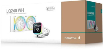 Система водяного охлаждения Deepcool LQ240 Wh ARGB Soc-AM5/AM4/1200/1700/1851 белый 4-pin 38.71dB Al LCD 300W 1530gr Ret (R-LQ240-WHDSMC-G-1) от магазина РЭССИ