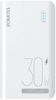 Мобильный аккумулятор Romoss Sense 4S Pro 10000mAh 3A QC 2xUSB белый от магазина РЭССИ