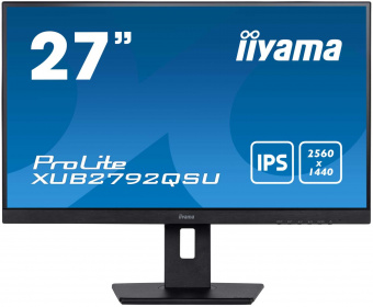 Монитор Iiyama 27" XUB2792QSU-B5 черный IPS LED 5ms 16:9 DVI HDMI M/M матовая HAS Piv 1000:1 350cd 178гр/178гр 2560x1440 DP WQ USB 6.1кг от магазина РЭССИ