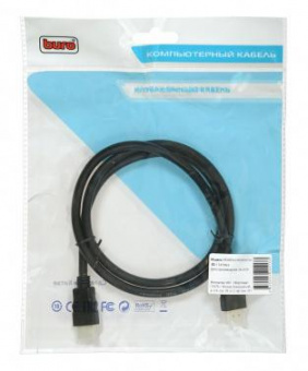 Кабель аудио-видео Buro HDMI 2.0 HDMI (m)/HDMI (m) 1м. Позолоченные контакты черный (BHP HDMI 2.0-1) от магазина РЭССИ