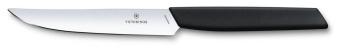 Нож кухонный Victorinox Swiss Modern (6.9003.12) стальной столовый для стейка лезв.120мм прямая заточка черный от магазина РЭССИ
