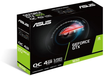 Видеокарта Asus PCI-E GTX1650-O4G-LP-BRK NVIDIA GeForce GTX 1650 4096Mb 128 GDDR5 1485/8002 DVIx1 HDMIx1 DPx1 HDCP Ret от магазина РЭССИ