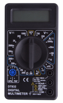Мультиметр портативный M832(DT832)PROconnect (блистер)крона от магазина РЭССИ