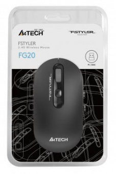 Мышь A4Tech Fstyler FG20 серый оптическая (2000dpi) беспроводная USB для ноутбука (4but) от магазина РЭССИ