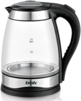 Чайник электрический BBK EK1729G 1.7л. 2200Вт черный корпус: стекло от магазина РЭССИ