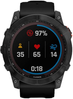 Смарт-часы Garmin Fenix 7X Solar 51мм 1.45" LCD корп.темно-серый рем.черный разм.брасл.:125-200мм (010-02541-01) от магазина РЭССИ