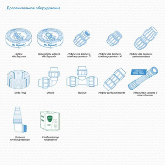 Насос садовый дренажный Джилекс 110/8 210Вт 6600л/час (в компл.:Переходник "Елочка" на три размера шланга 25/32/40мм) (5100) от магазина РЭССИ