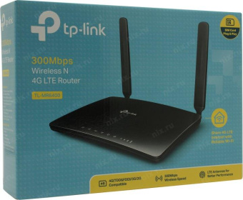 Роутер беспроводной TP-Link TL-MR6400 N300 10/100BASE-TX/4G cat.4 черный от магазина РЭССИ