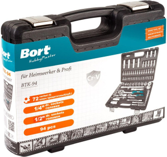 Набор инструментов Bort BTK-94 94 предмета (жесткий кейс) от магазина РЭССИ