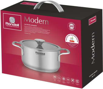 Кастрюля Rondell Modern RDS-1746 2л. d=18см (с крышкой) стальной от магазина РЭССИ