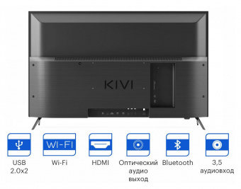 Телевизор LED Kivi 32" 32H750NB черный HD 60Hz DVB-T2 DVB-C USB WiFi Smart TV от магазина РЭССИ