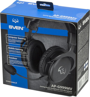 Наушники с микрофоном Sven AP-G999MV серый 2м мониторные оголовье (SV-018641) от магазина РЭССИ