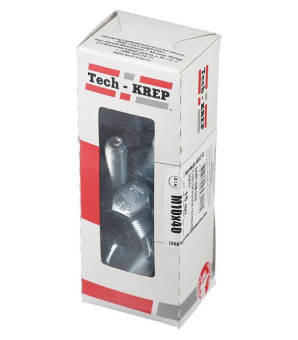 Болт DIN 933 с шестигранной головкой оцинкованный М10х40 15шт - коробка Tech-Krep 105216 от магазина РЭССИ