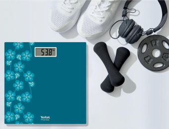 Весы напольные электронные Tefal PP1433V0 макс.150кг голубой от магазина РЭССИ