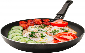 Сковорода Starwind Optimum SW-OP1028 круглая 28см покрытие: Skandia X-treme ручка несъемная (без крышки) черный от магазина РЭССИ