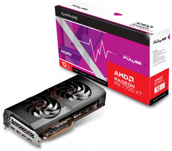 Видеокарта Sapphire PCI-E 4.0 11335-04-20G PULSE RX 7700 XT GAMING AMD Radeon RX 7700XT 12288Mb 192 GDDR6 2171/16000 HDMIx2 DPx2 HDCP Ret от магазина РЭССИ