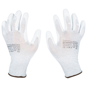 Перчатки Scaffa antistat PU1350A-LG от статического электричества размер 10 00-00015298 от магазина РЭССИ