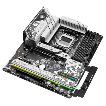 Материнская плата Asrock X670E STEEL LEGEND SocketAM5 AMD X670 4xDDR5 ATX AC`97 8ch(7.1) 1 x 2.5Gigabit + Gigabit Ethernet RAID+HDMI+DP от магазина РЭССИ