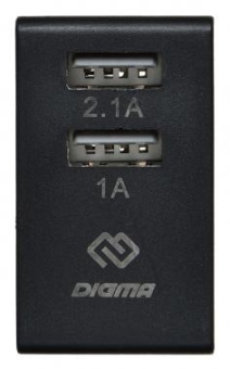 Сетевое зар./устр. Digma DGWC-2U-3A-BK 15W 2.1A+1A 2xUSB универсальное черный от магазина РЭССИ
