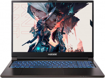 Ноутбук Hasee T8-DA5NP+ Core i5 12500H 16Gb SSD512Gb NVIDIA GeForce RTX 3060 6Gb 16" IPS 2.5K (2560x1600) Free DOS black WiFi BT Cam 3410mAh от магазина РЭССИ