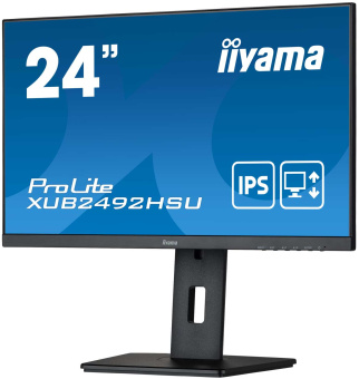 Монитор Iiyama 23.8" ProLite XUB2492HSU-B5 черный IPS LED 4ms 16:9 HDMI M/M матовая HAS Piv 1000:1 250cd 178гр/178гр 1920x1080 VGA DP FHD USB 3.7кг от магазина РЭССИ