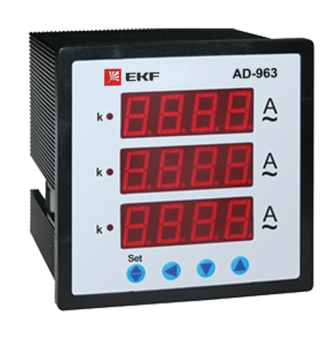 Трехфазный цифровой амперметр на панель EKF PROxima ad-963 от магазина РЭССИ