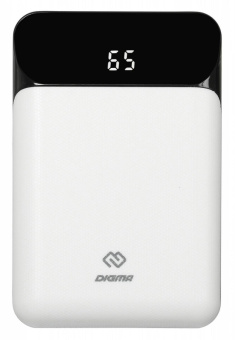 Мобильный аккумулятор Digma DG-10000-SML 10000mAh 3A белый (DG-10000-SML-W) от магазина РЭССИ