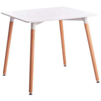 Стол Tetchair John (mod. t1003) МДФ/дерево 80x80x75 см white (белый) / natural (натуральный) 15173 от магазина РЭССИ
