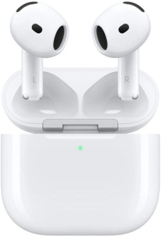 Гарнитура вкладыши Apple A3055,A3056,A3059 AirPods 4 ANC белый беспроводные bluetooth в ушной раковине (MXP93LL/A) от магазина РЭССИ