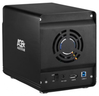 Внешний корпус для HDD AgeStar 3C4B3A1 SATA II USB3.0 алюминий черный LCD 3.5" от магазина РЭССИ