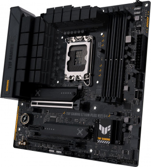 Материнская плата Asus TUF GAMING B760M-PLUS WIFI D4 Soc-1700 Intel B760 4xDDR4 mATX AC`97 8ch(7.1) 2.5Gg RAID+HDMI+DP от магазина РЭССИ
