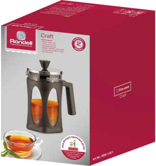 Френч-пресс Rondell Craft RDS-1301 0.6л серый от магазина РЭССИ