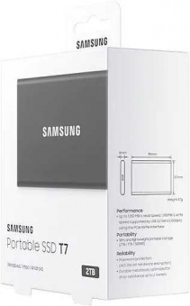 Накопитель SSD Samsung USB-C 2Tb MU-PC2T0T/WW T7 1.8" черный от магазина РЭССИ