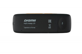 Плеер Flash Digma U3 4Gb черный/оранжевый/1.1"/FM/microSDHC от магазина РЭССИ
