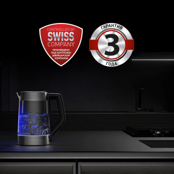 Чайник электрический Polaris PWK 1725CGLD 1.7л. 2200Вт серебристый матовый корпус: стекло/металл от магазина РЭССИ