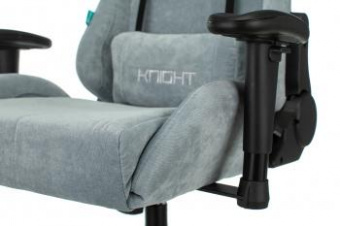 Кресло игровое Zombie VIKING KNIGHT Fabric серо-голубой Light-28 с подголов. крестов. металл от магазина РЭССИ