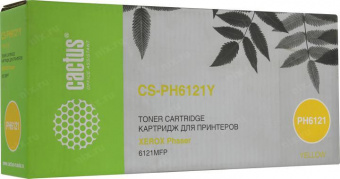 Картридж лазерный Cactus CS-PH6121Y 106R01475 желтый (2600стр.) для Xerox Phaser 6121/6121mfp/6121MFPD от магазина РЭССИ