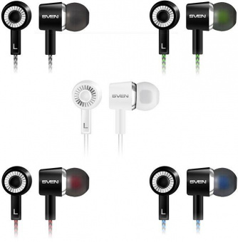 Наушники вкладыши Sven E-110 1.2м белый проводные в ушной раковине (SV-016258) от магазина РЭССИ