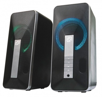 Колонки Оклик OK-130 2.0 черный 20Вт BT портативные от магазина РЭССИ