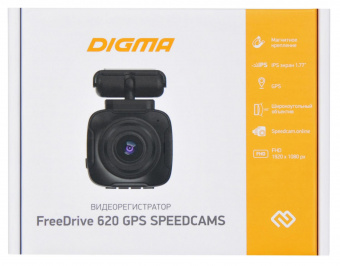 Видеорегистратор Digma FreeDrive 620 GPS Speedcams черный 2Mpix 1080x1920 1080p 150гр. GPS GPCV1167 от магазина РЭССИ