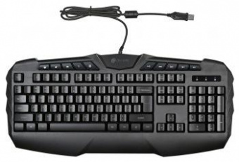 Клавиатура Оклик 777G PSYCHO черный USB Multimedia for gamer LED (подставка для запястий) от магазина РЭССИ
