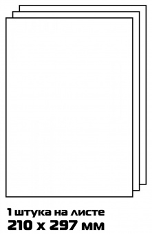 Этикетки Buro A4 210x297мм 1шт на листе/100л./белый матовое самоклей. универсальная от магазина РЭССИ