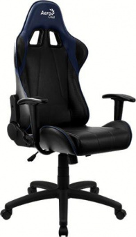 Кресло игровое Aerocool AС100 AIR черный/синий сиденье черный/синий ПВХ/полиуретан крестов. от магазина РЭССИ