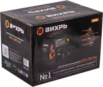 Сварочный полуавтомат Вихрь ИСА-180 3в1 инвертор FLUX, MMA,TIG-Lift 4.8кВт от магазина РЭССИ