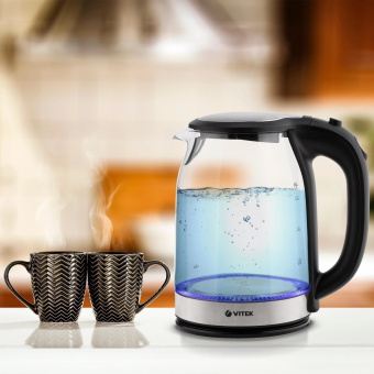 Чайник электрический Vitek VT-7095 1.8л. 2200Вт прозрачный корпус: стекло от магазина РЭССИ