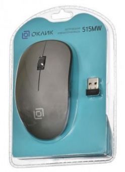 Мышь Оклик 515MW черный/серый оптическая (1000dpi) беспроводная USB для ноутбука (3but) от магазина РЭССИ