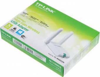 TP-Link TL-WN822N 300Mbps High Gain Wireless N USB Adapter, Atheros, 2T2R, 2.4GHz, 802.11n/g/b,  QSS button, autorun utility, elegant desktop housing,  USB extension cable, 2 fixed antennas от магазина РЭССИ